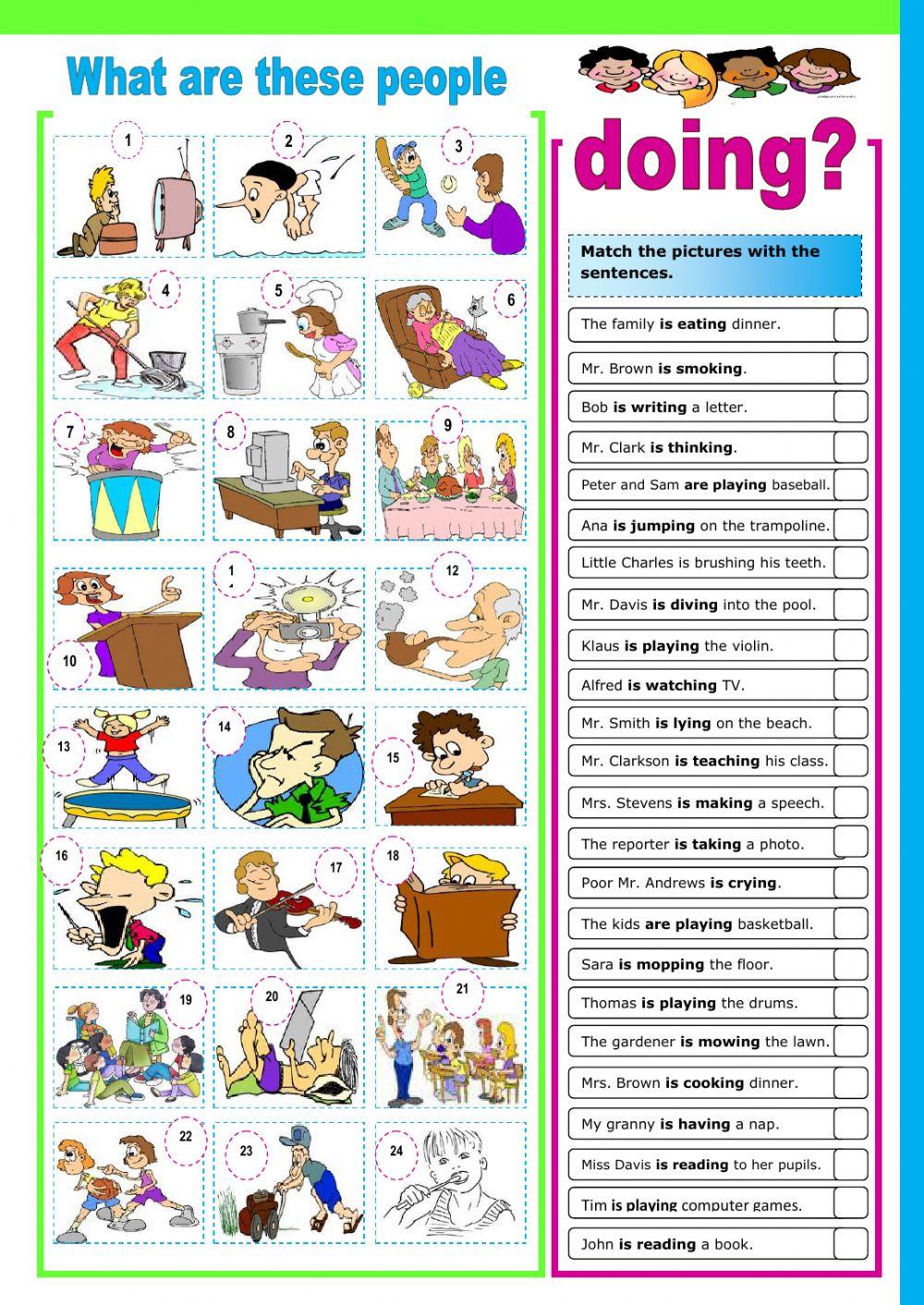 What are the people doing