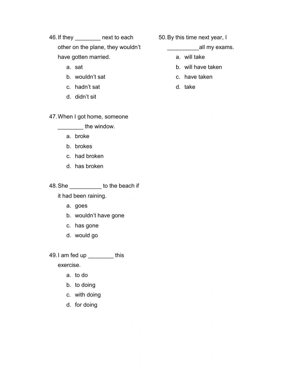 BELT Grammar Practice