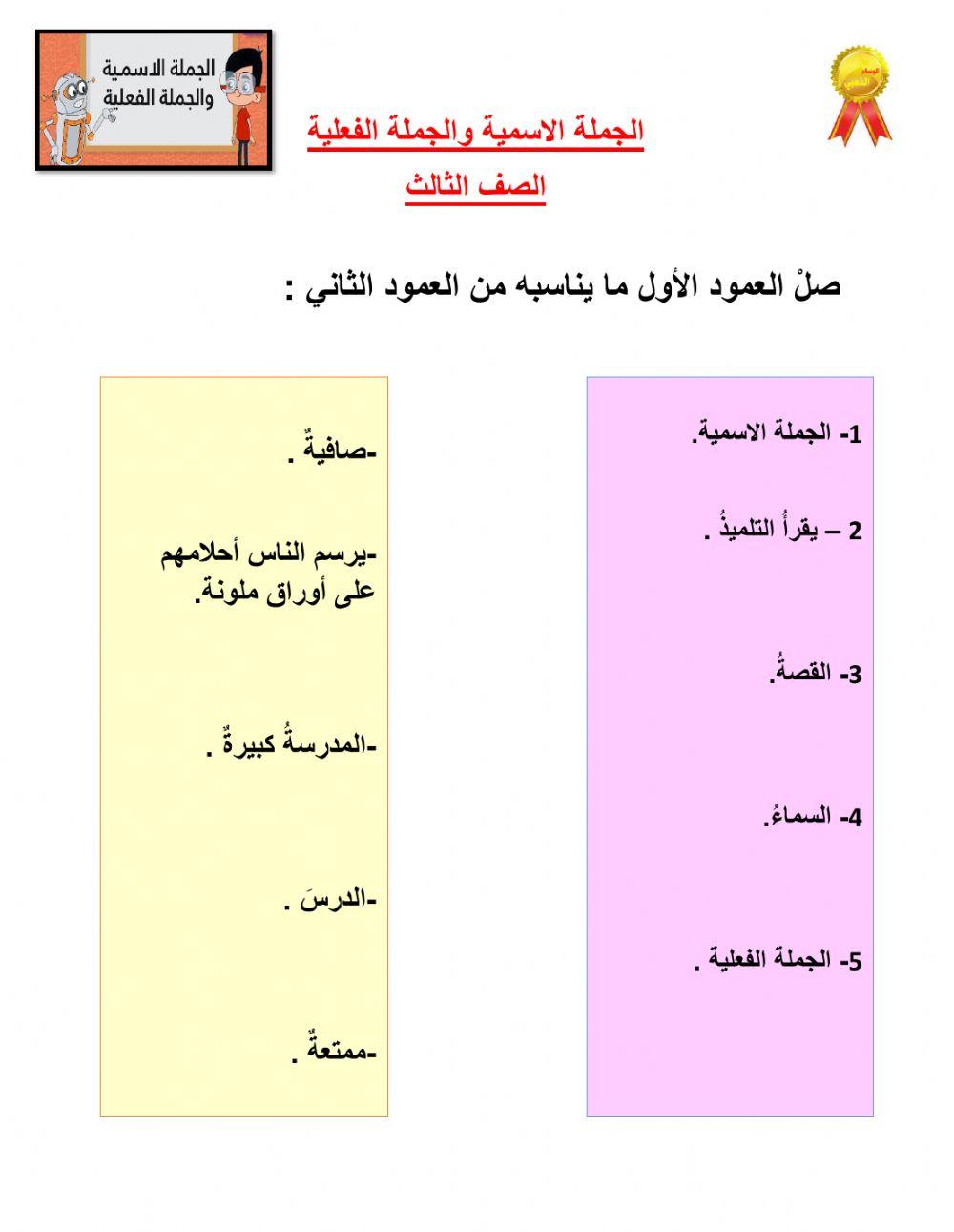 الجملة الاسمية والجملة الفعلية