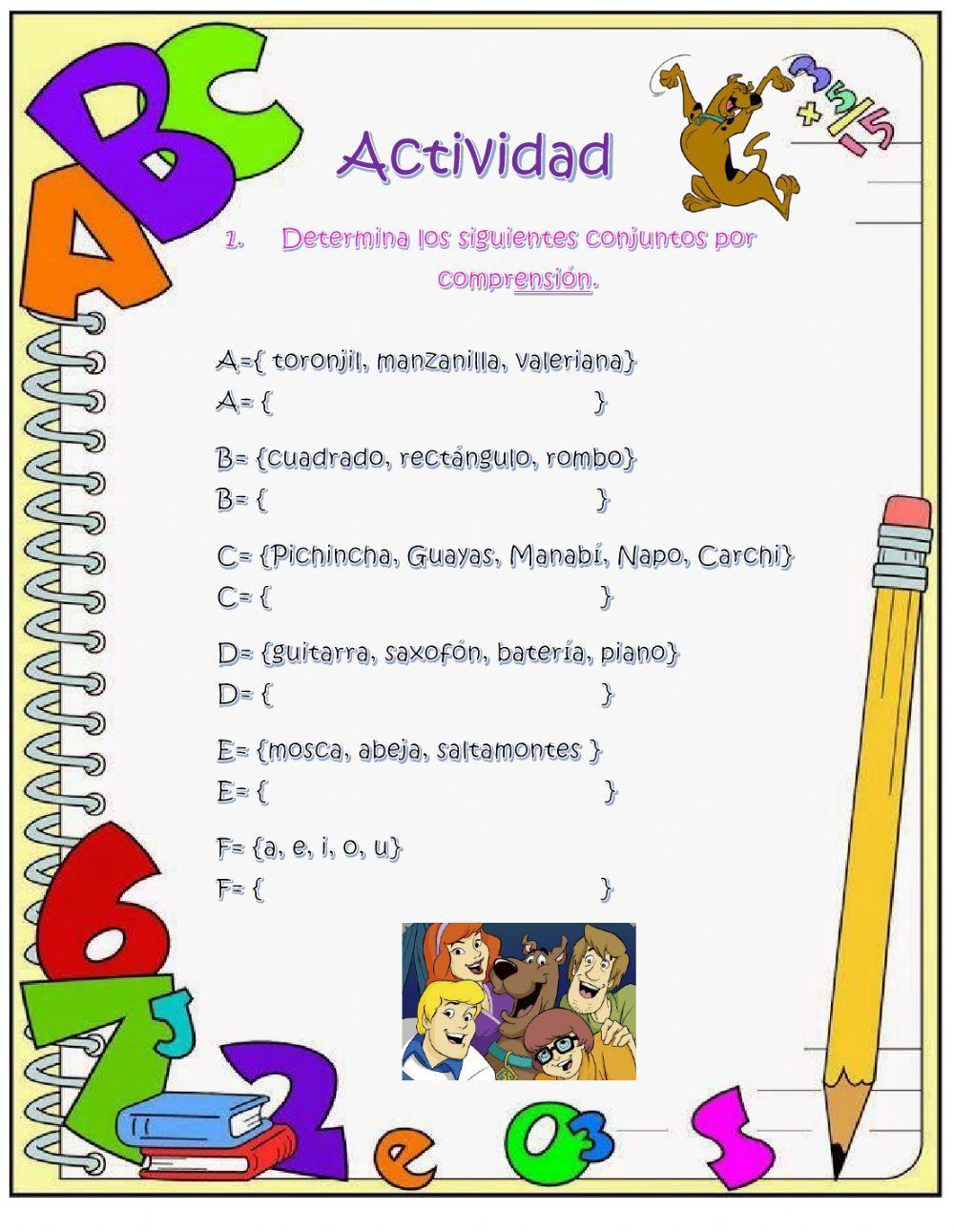 Determinación de conjuntos por comprensión