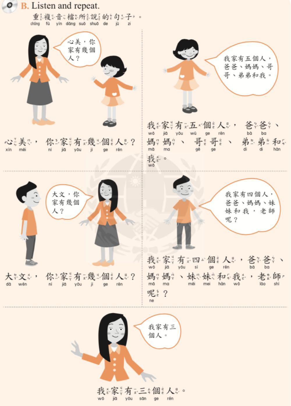 學華語向前走第一冊第二課