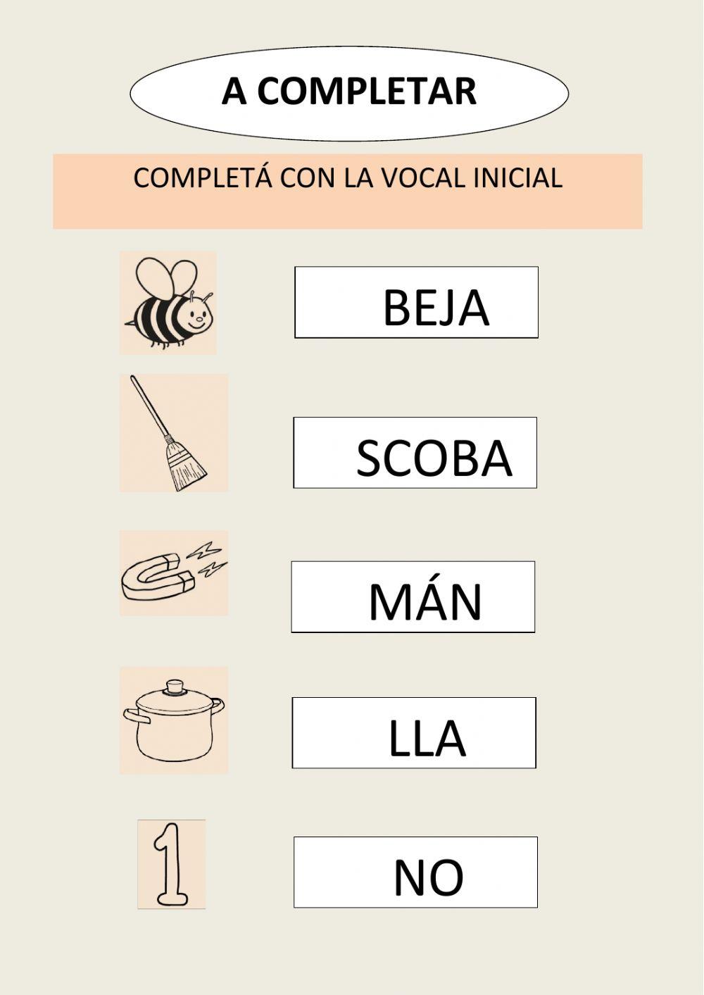 Vocales y consonantes