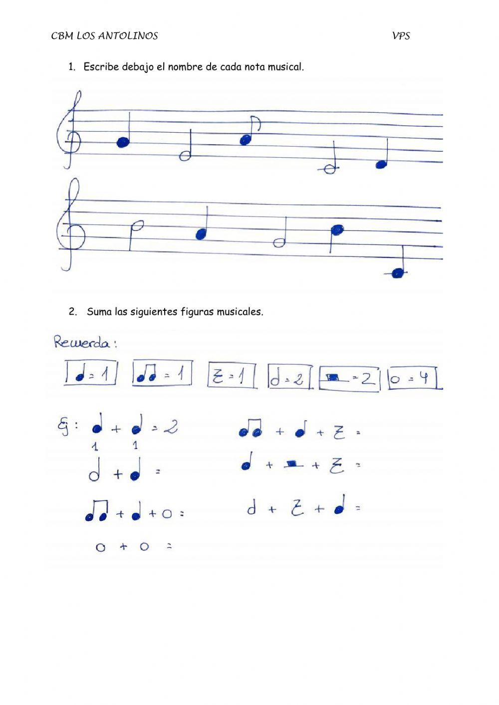 4º Notas y figuras musicales