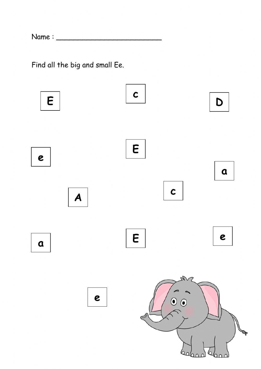 Letter e
