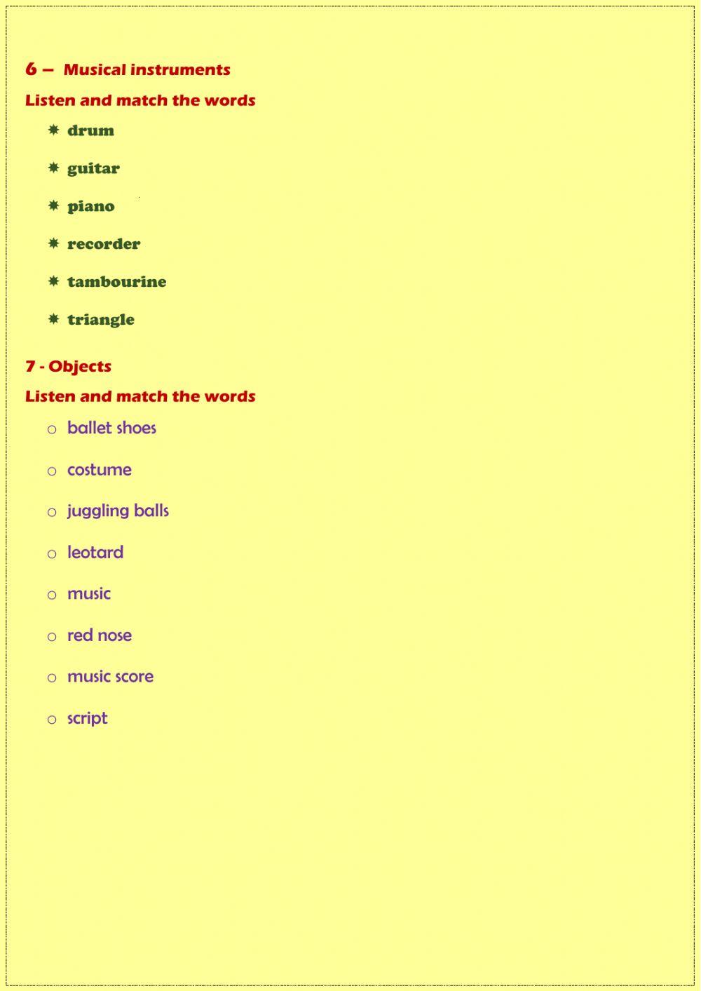 2° Term Test - Pre-Teens - Listening