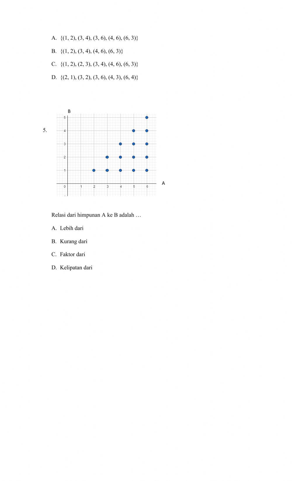 PJJ2 RELASI FUNGSI latihan 1