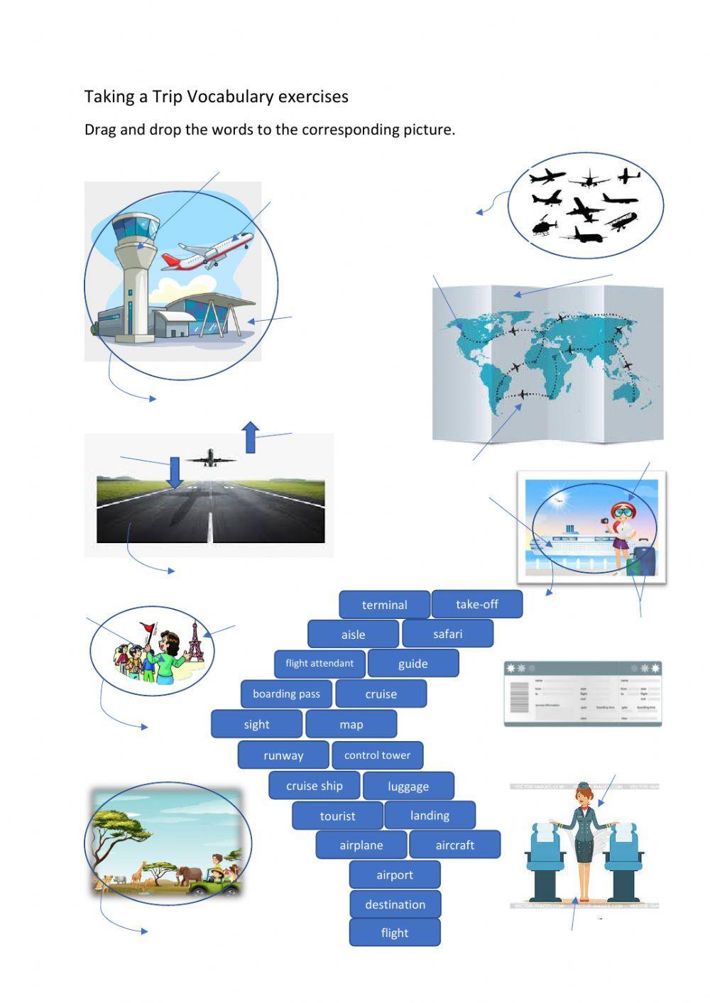 Taking a Trip vocabulary