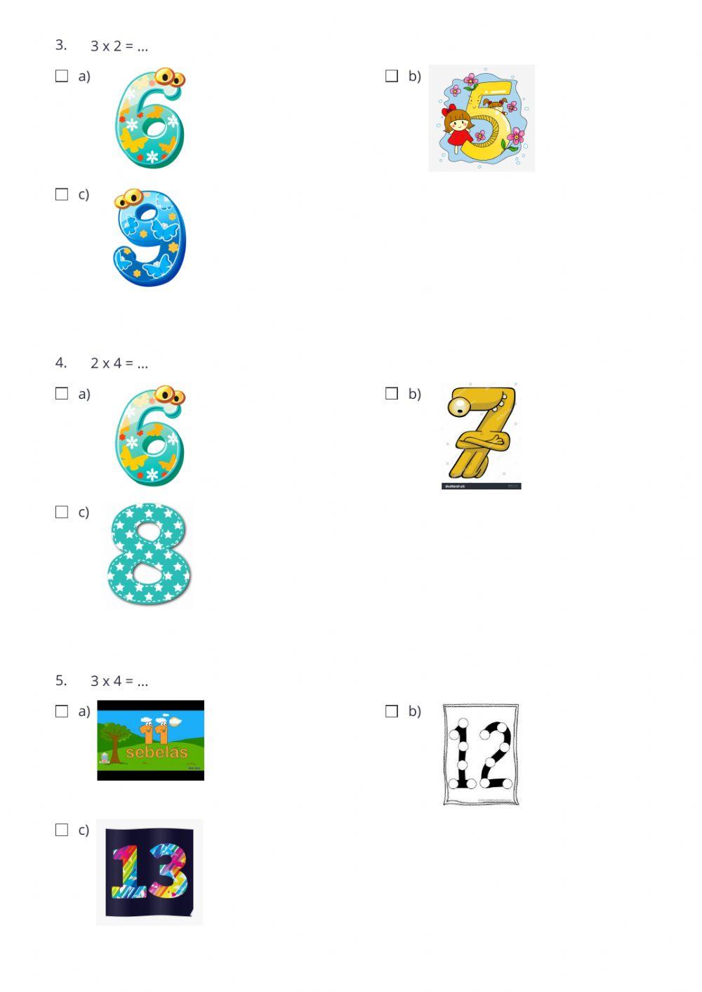 Perkalian 1-5 Perkalian 1-5