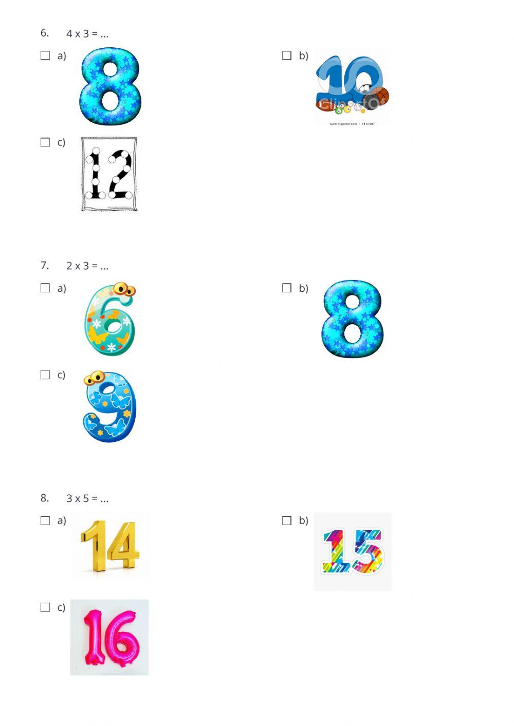 Perkalian 1-5 Perkalian 1-5