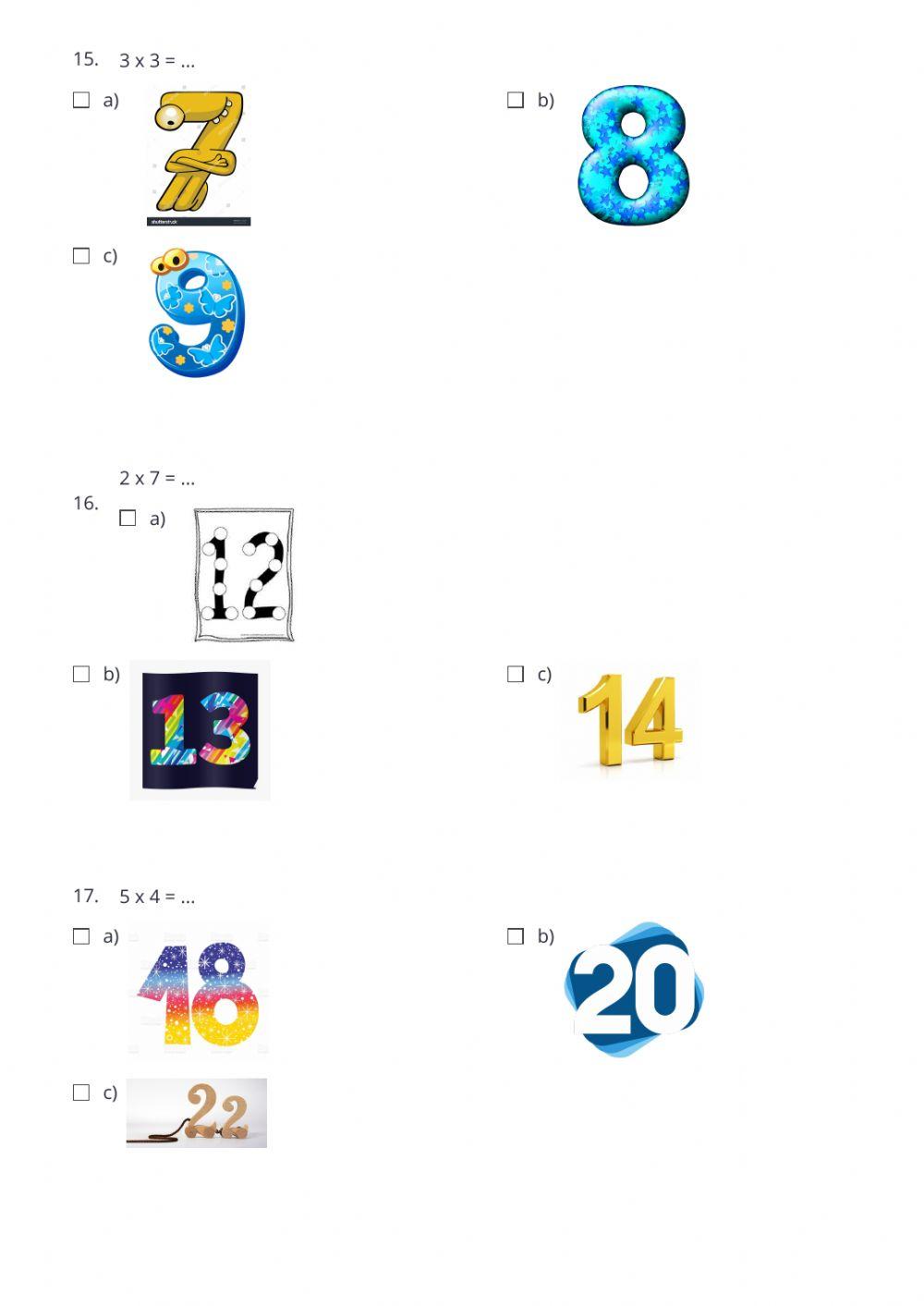 Perkalian 1-5 Perkalian 1-5