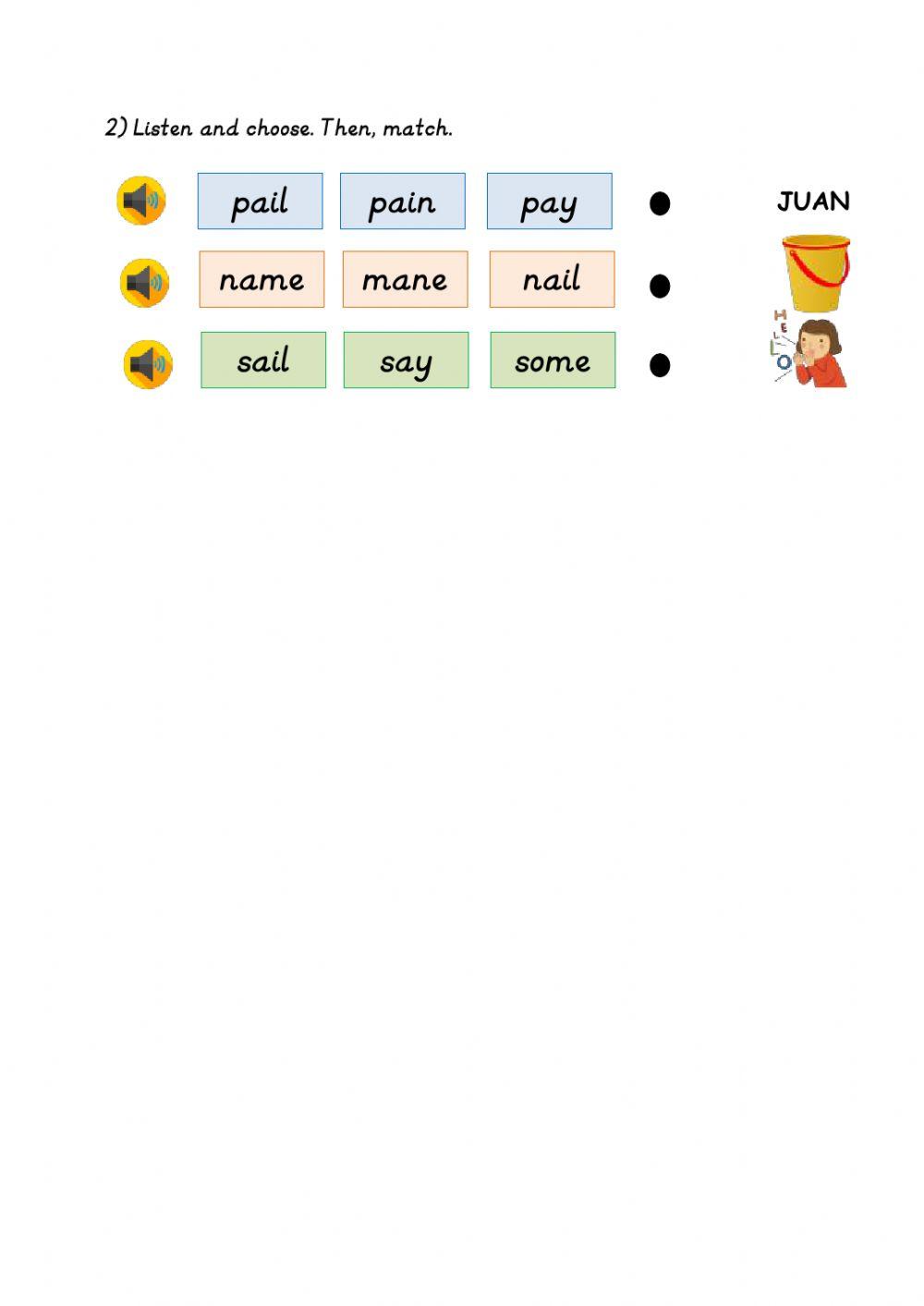 Phonics: ai - ay - a-e