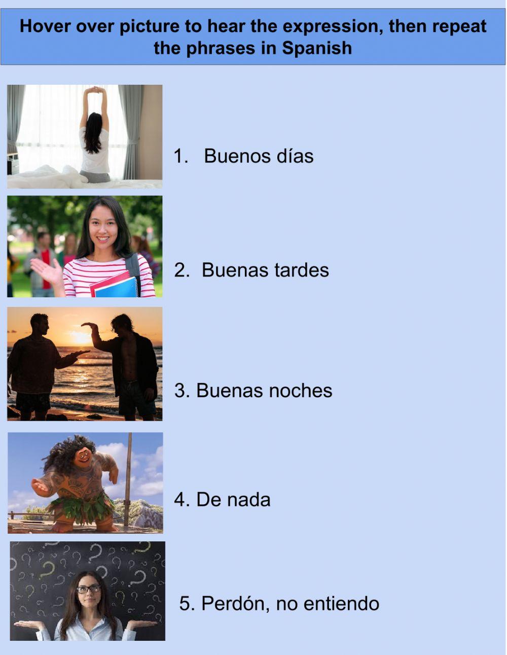 Frases Útiles - speaking