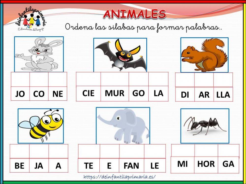 Ordena las sílabas Ordena las sílabas