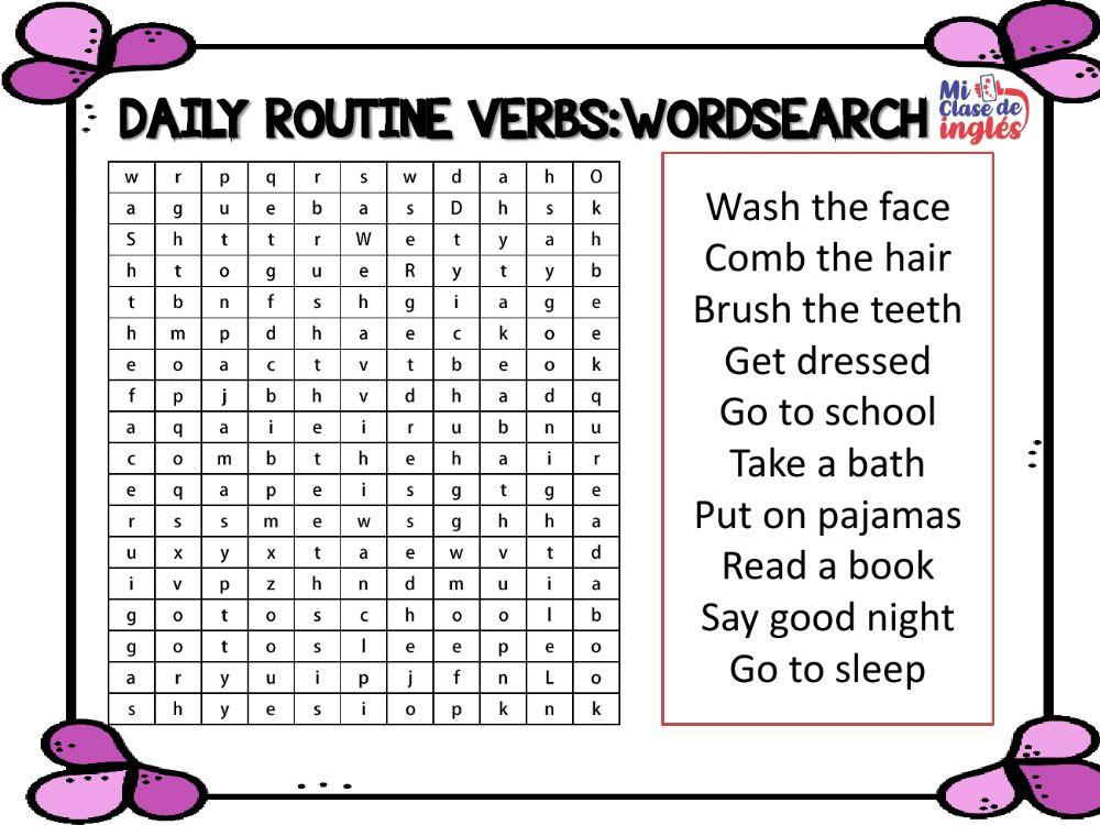 VERBS CROSSWORD online exercise for Live Worksheets