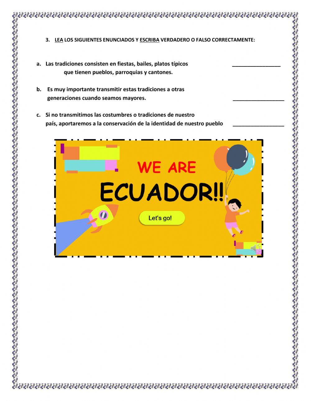 Actividades culturales de la parroquia y el cantón ecuatoriano