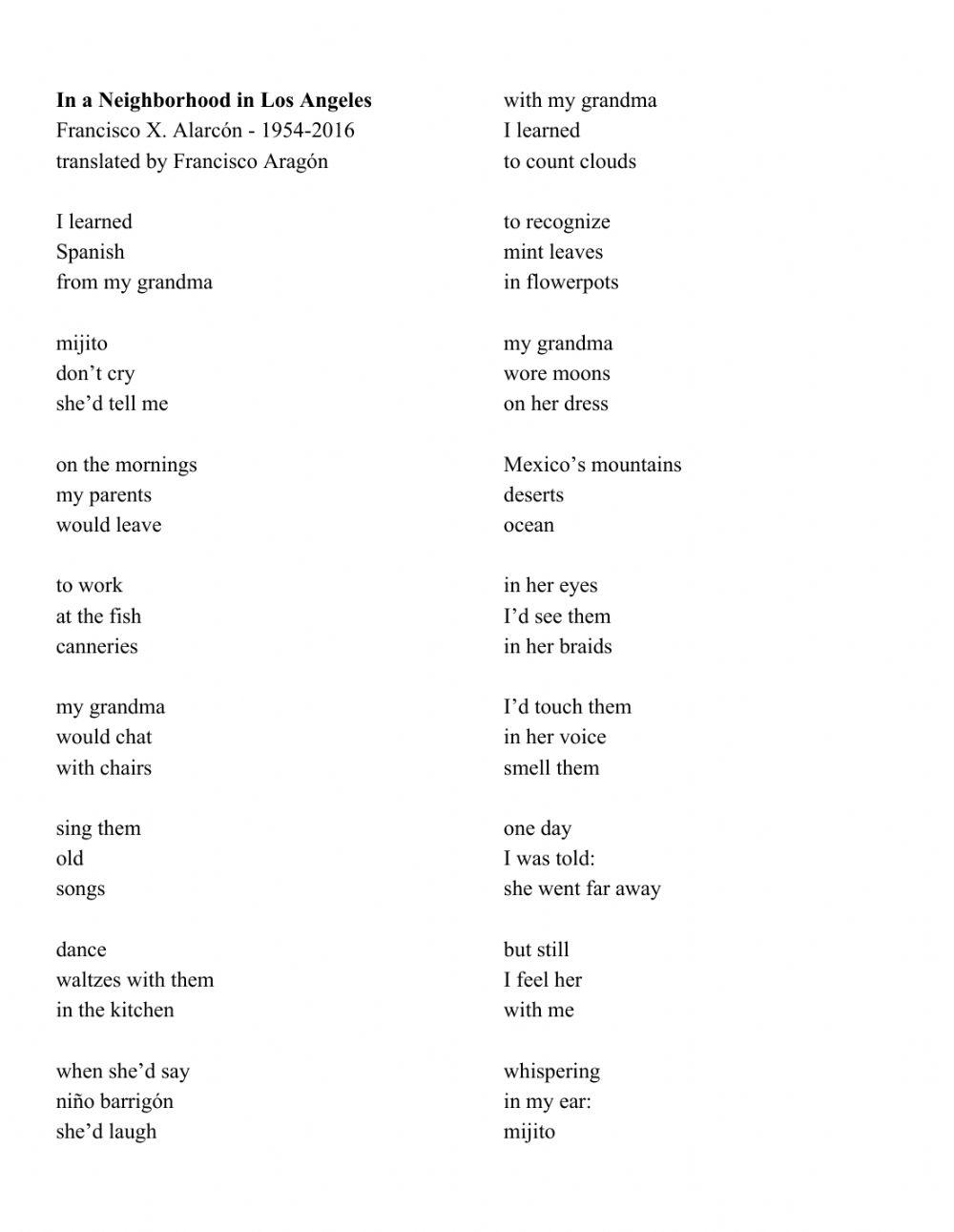 Poema bilingüe
