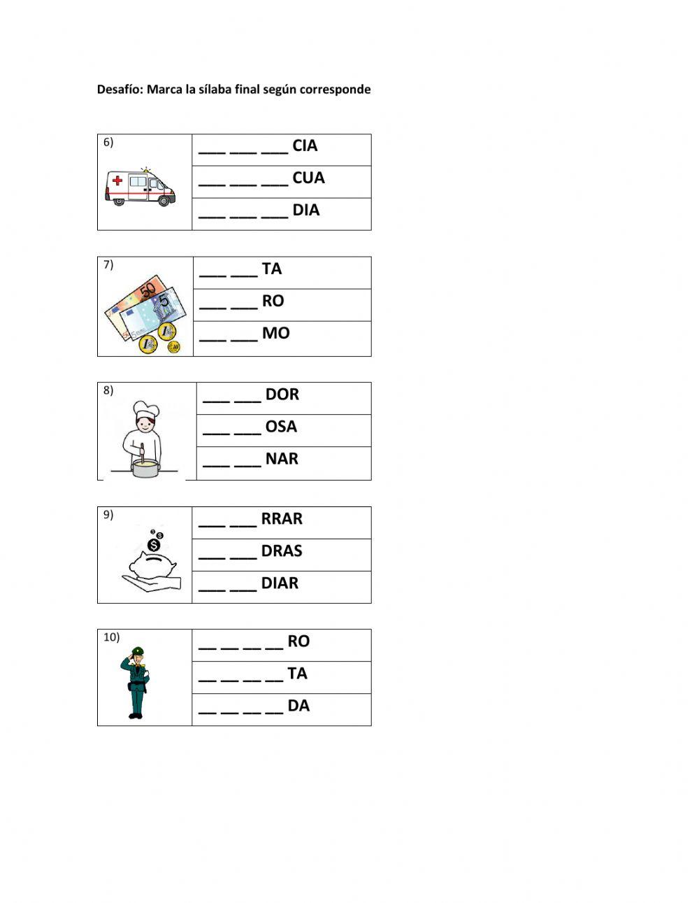 Desafío estimulación cognitiva Lenguaje 69