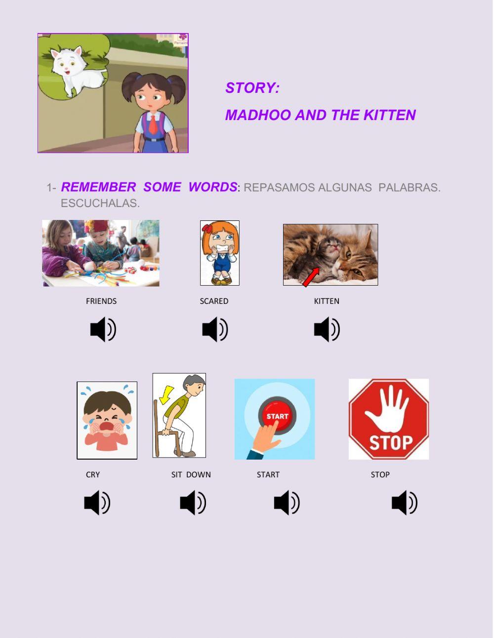 Madhoo  and  the  kitten