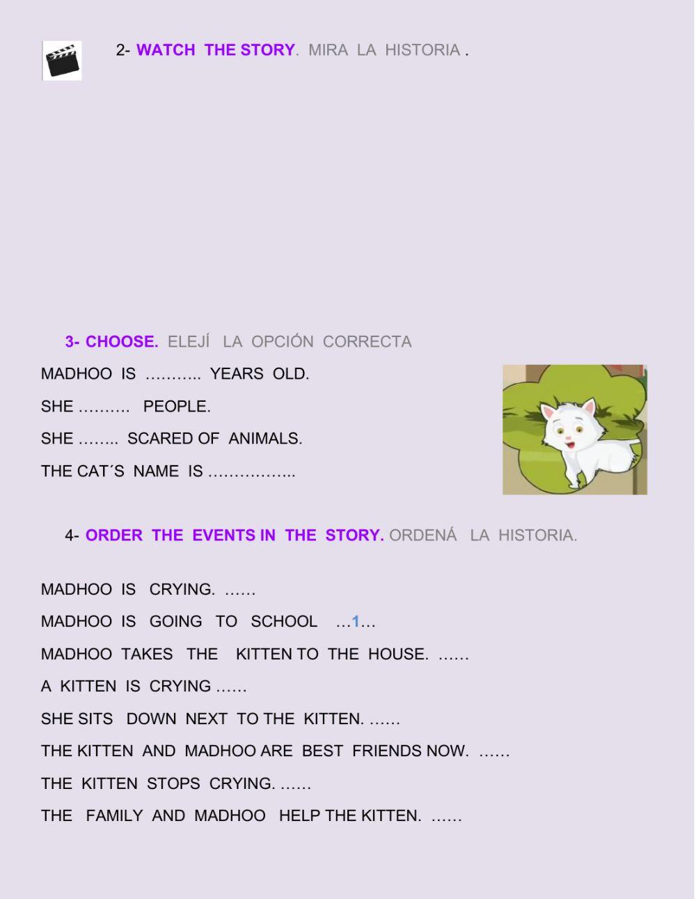 Madhoo  and  the  kitten