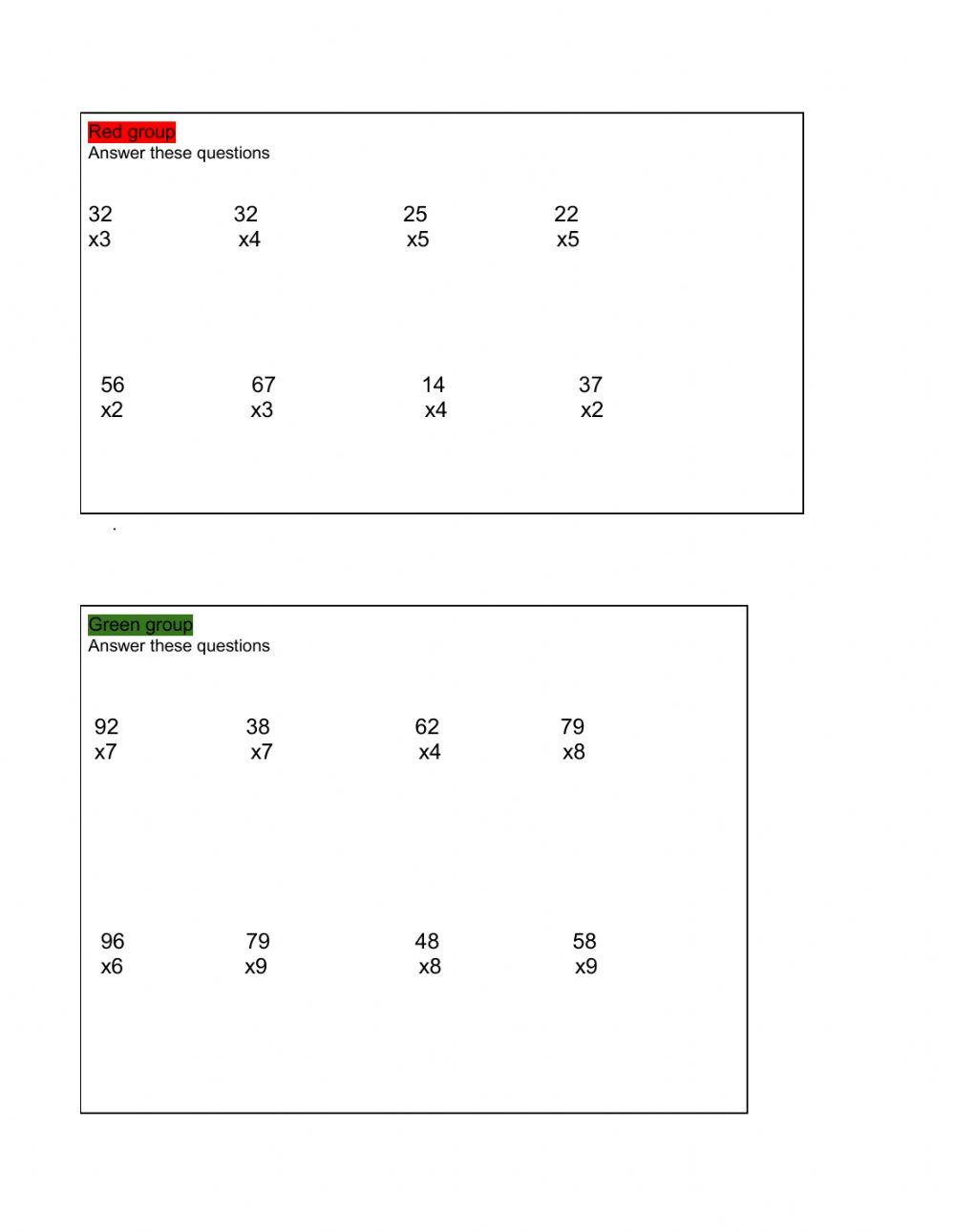 Mutliplying 2 diigt numbers by 1 digit
