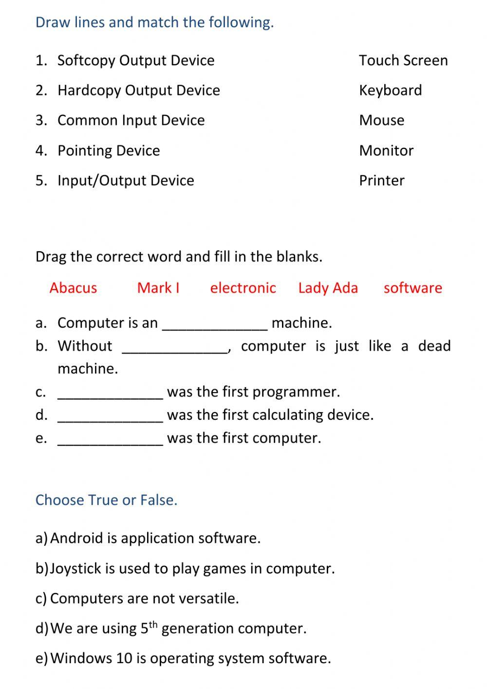 414221 | Computer | Suman Suwal | LiveWorksheets