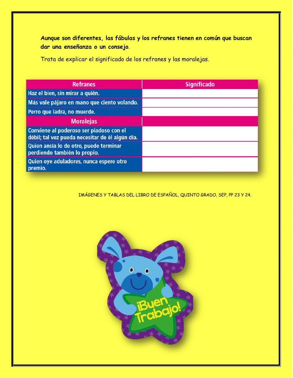 Fábulas y refranes