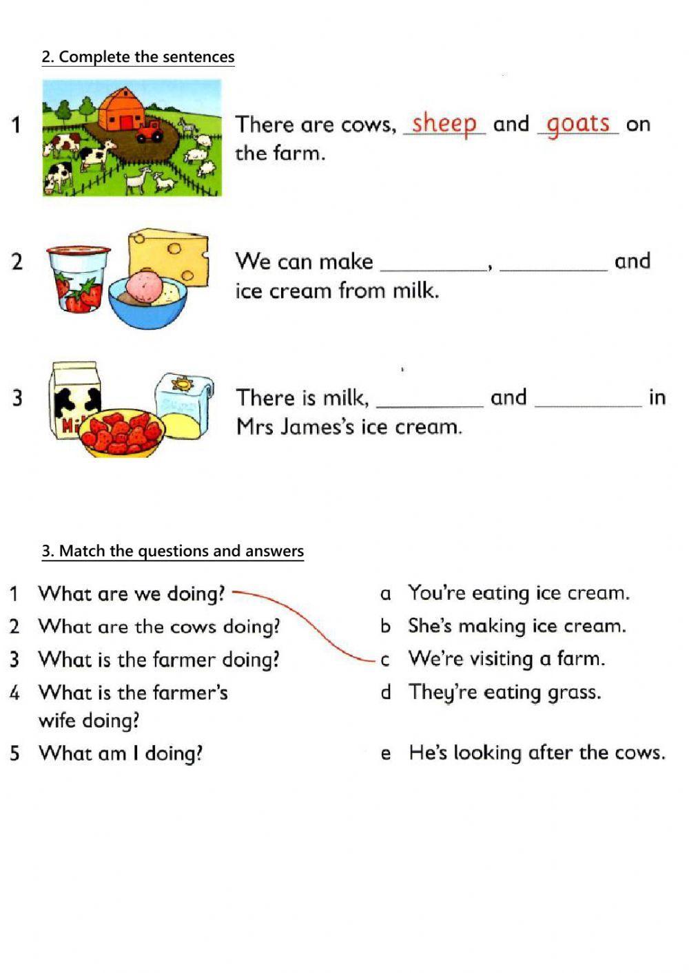 Reading - Making ice-cream (Present Continuous)