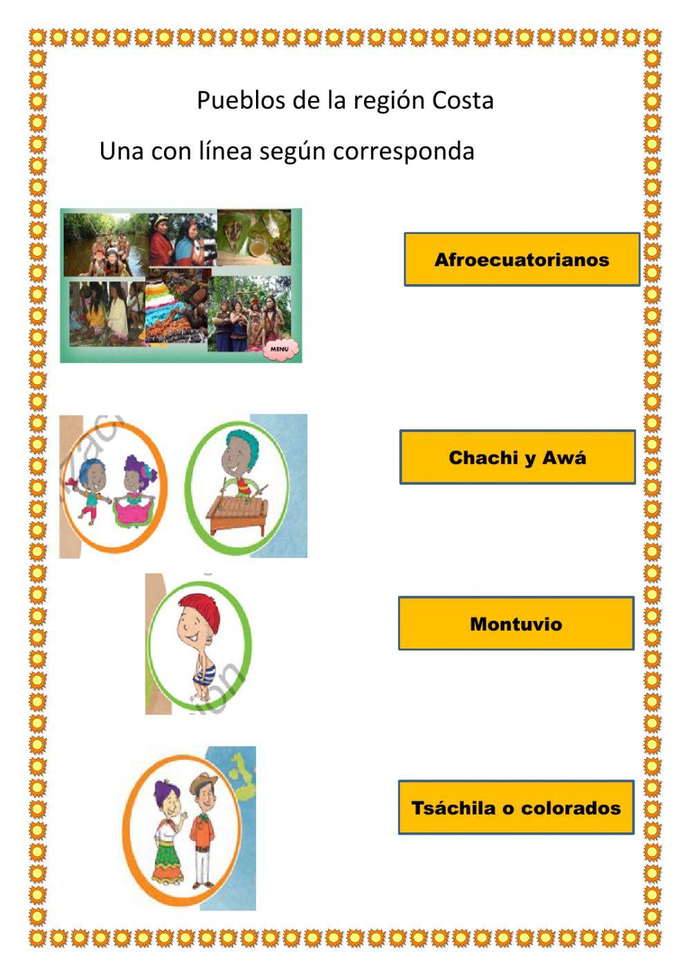 Pueblos de la región Costa