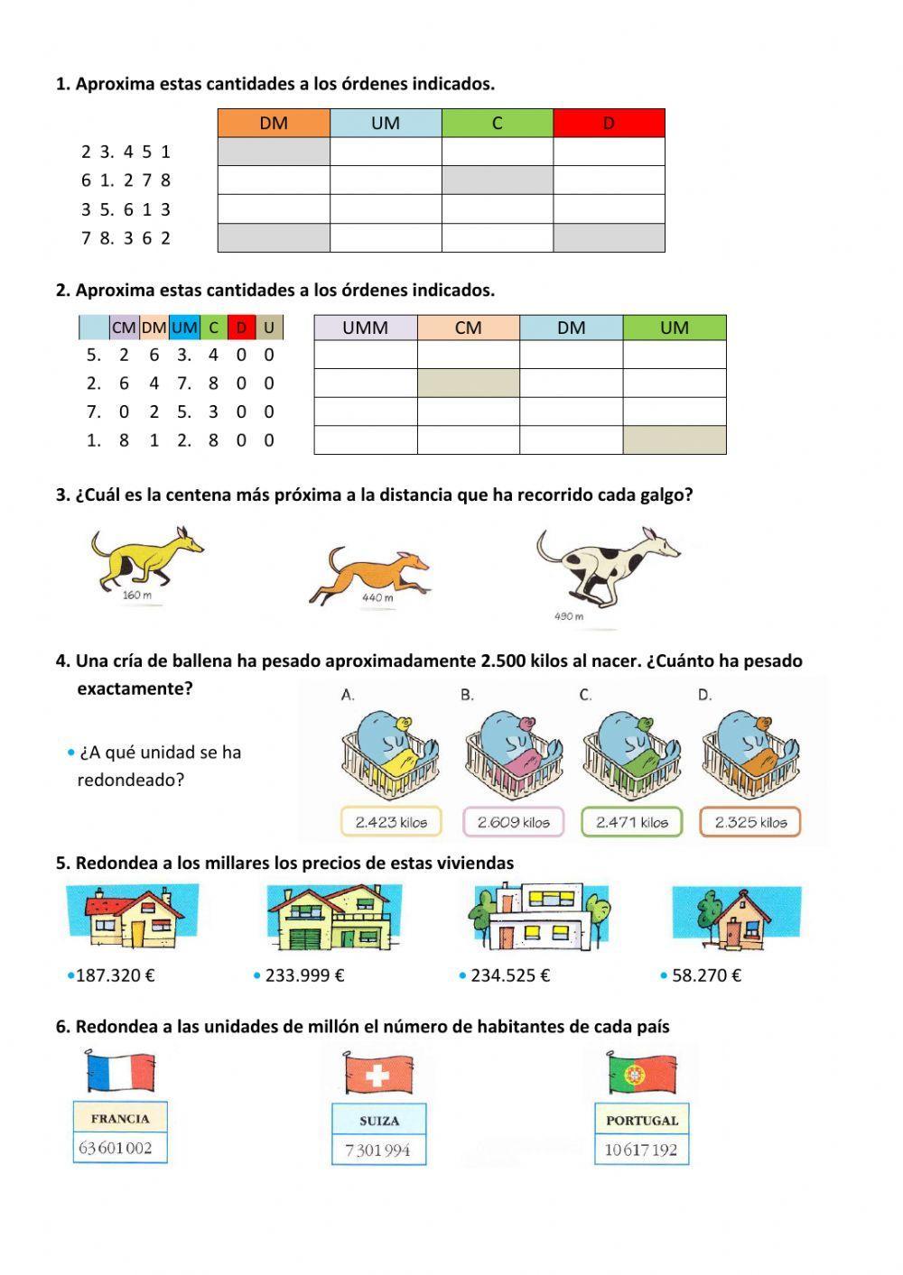 Aproximación de números