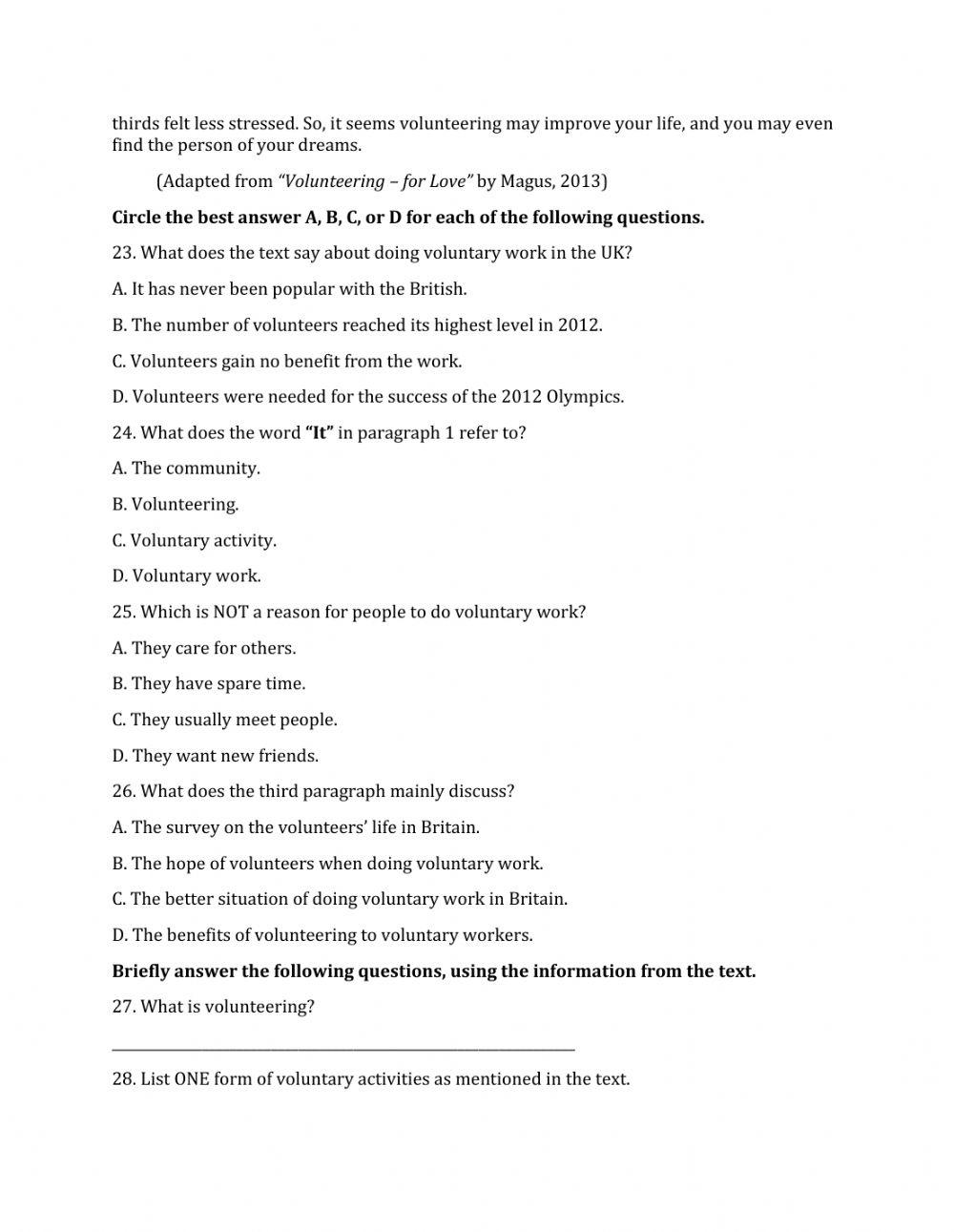 Lớp 10 - Kiểm tra một tiết số 2