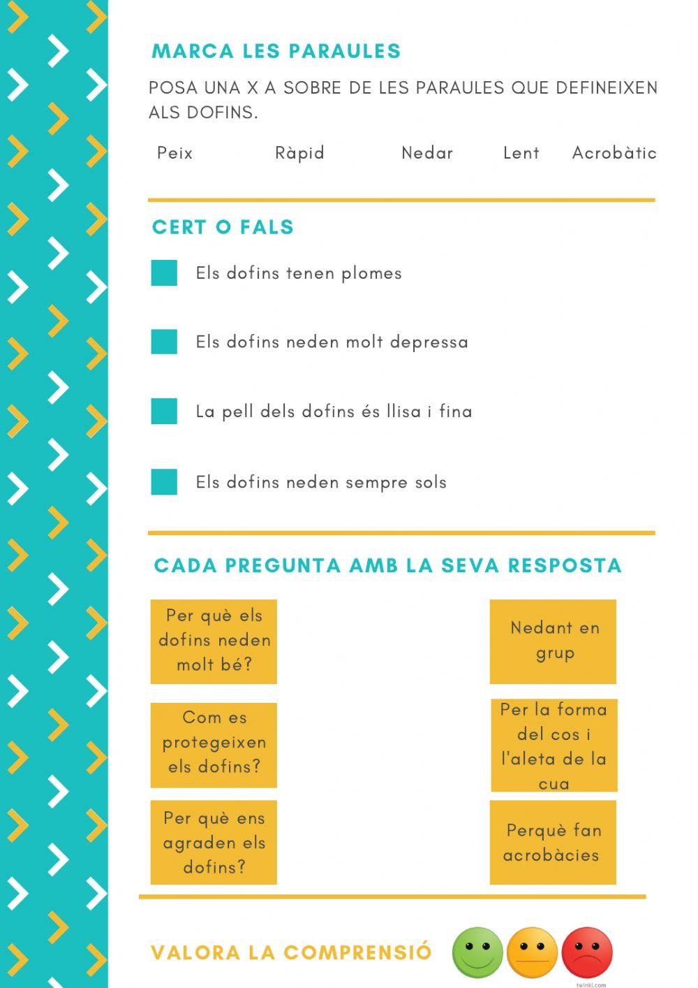 Comprensió Lectora Dofins