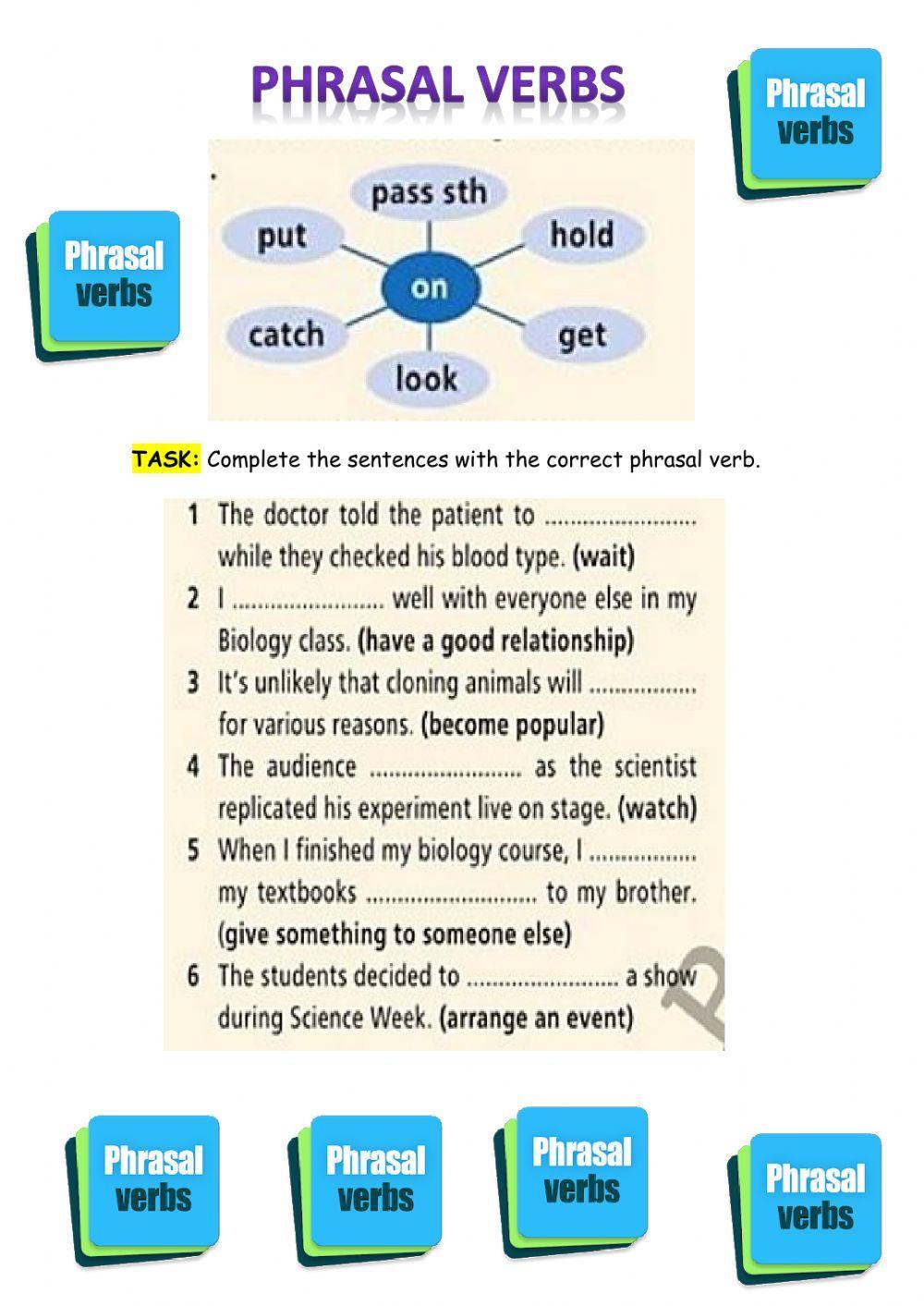 Phrasal verbs with -ON-