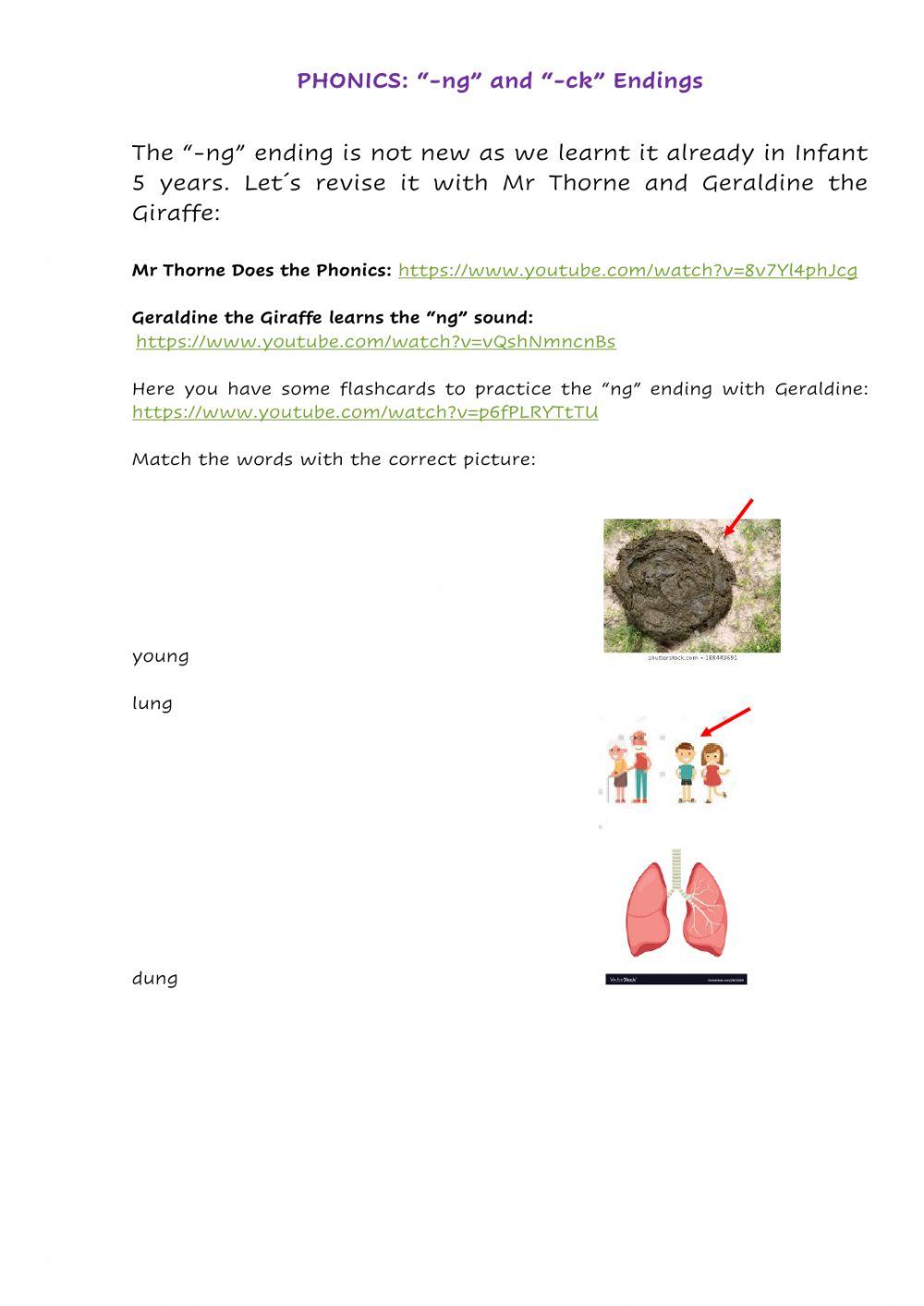 PHONICS -ng- ENDING 4