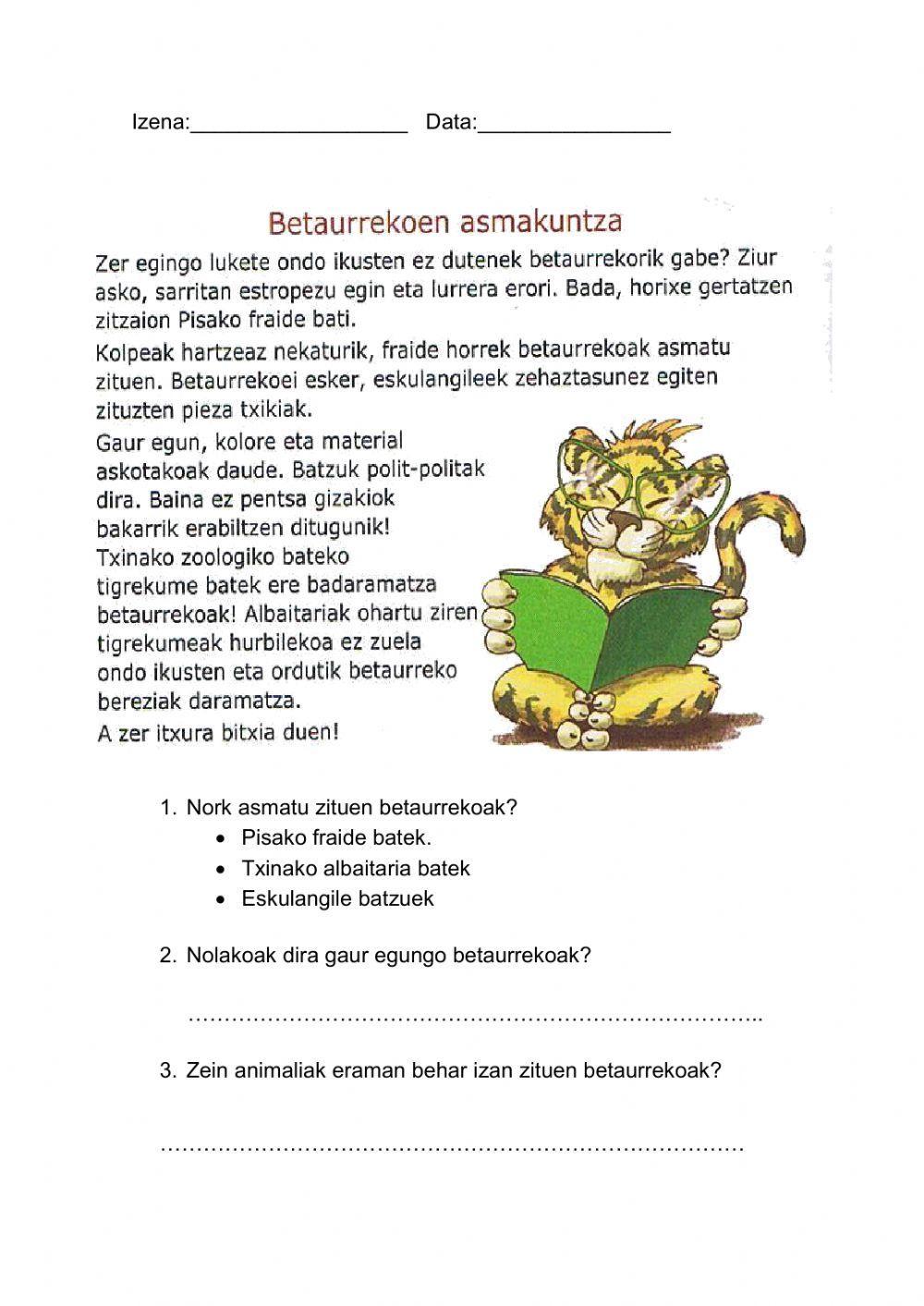 Betaurrekoen asmakizuna ulermena Betaurrekoen asmakizuna ulermena