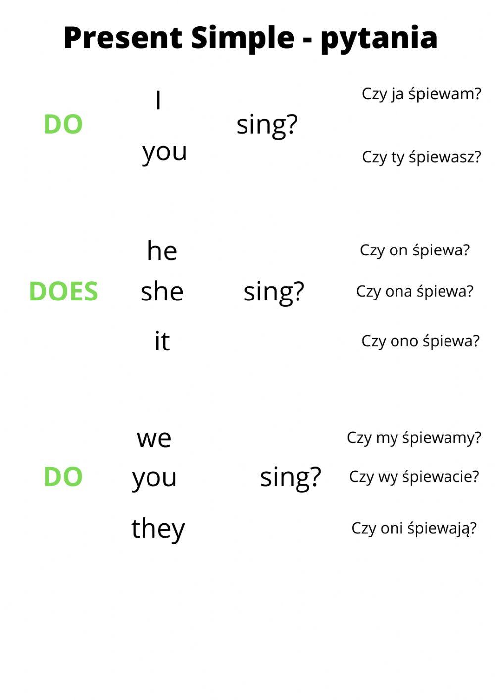 Do Does questions 376960 | Mirkiway | Live Worksheets