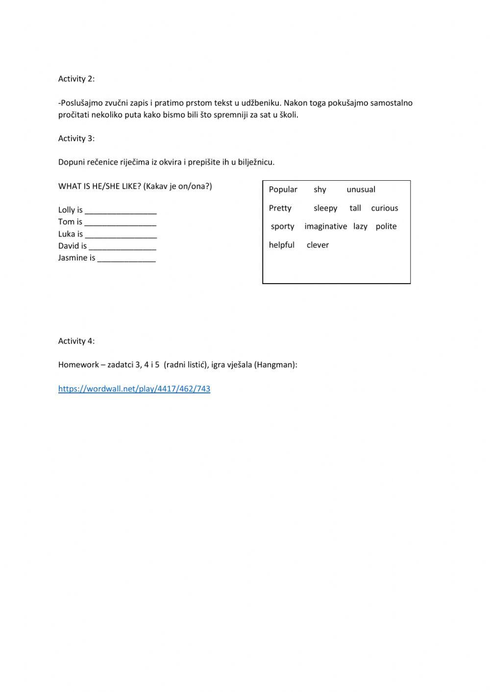 Lesson 1: Who is who?