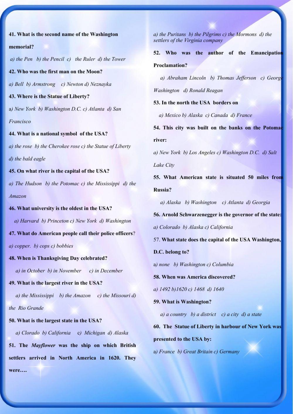 English – Speaking Countries