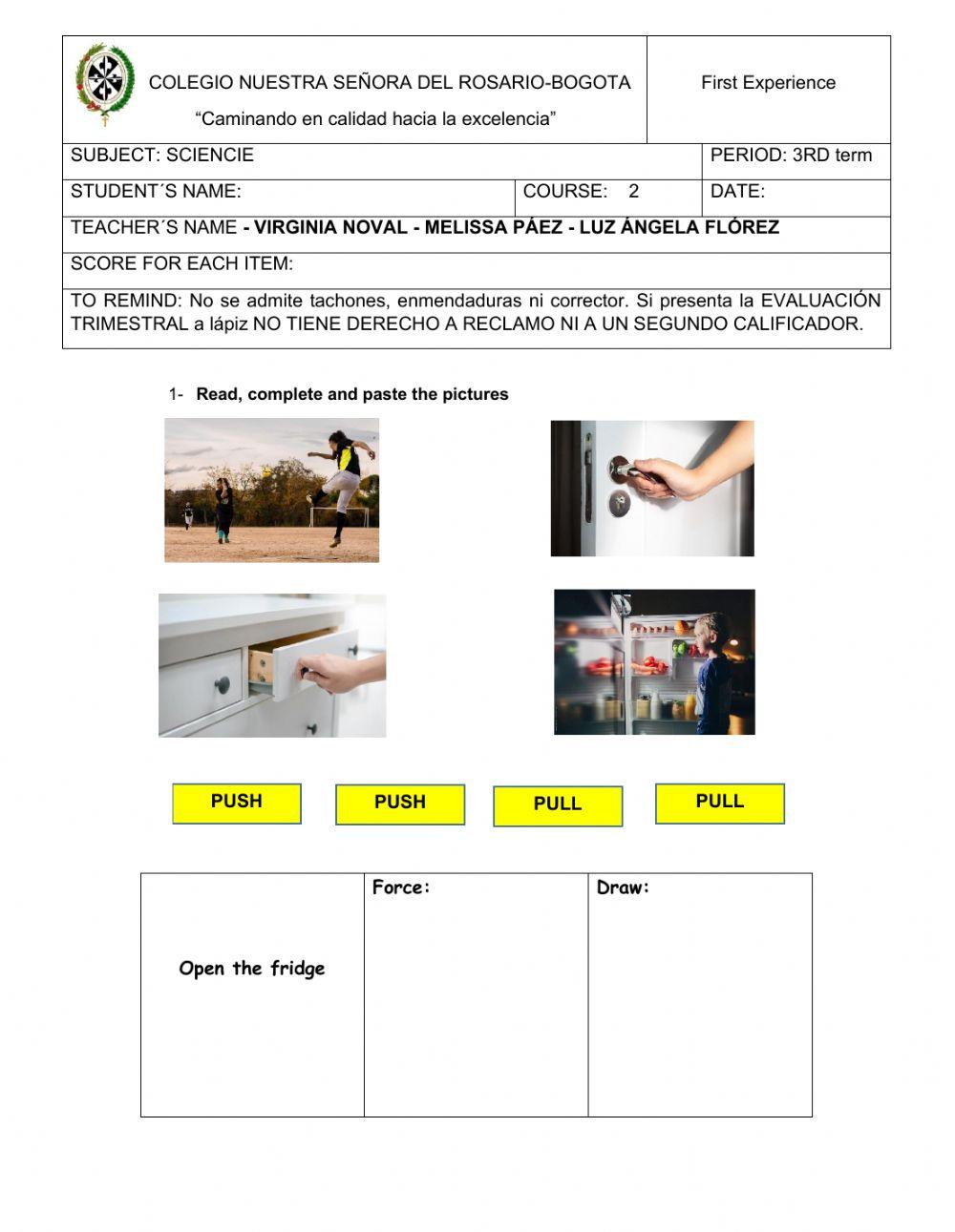 Force and motion experience