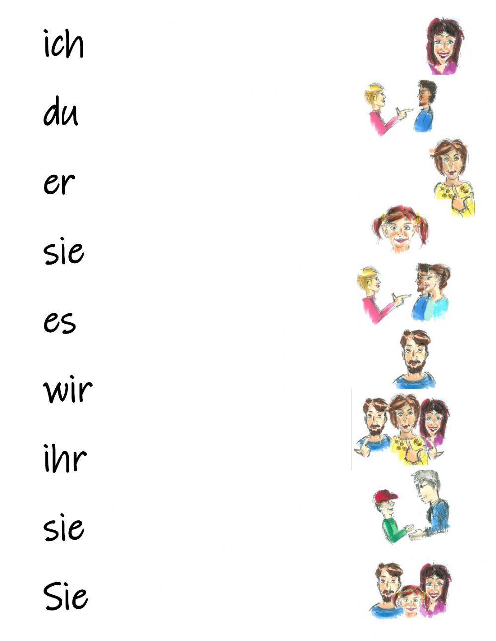 German Pronouns Matching