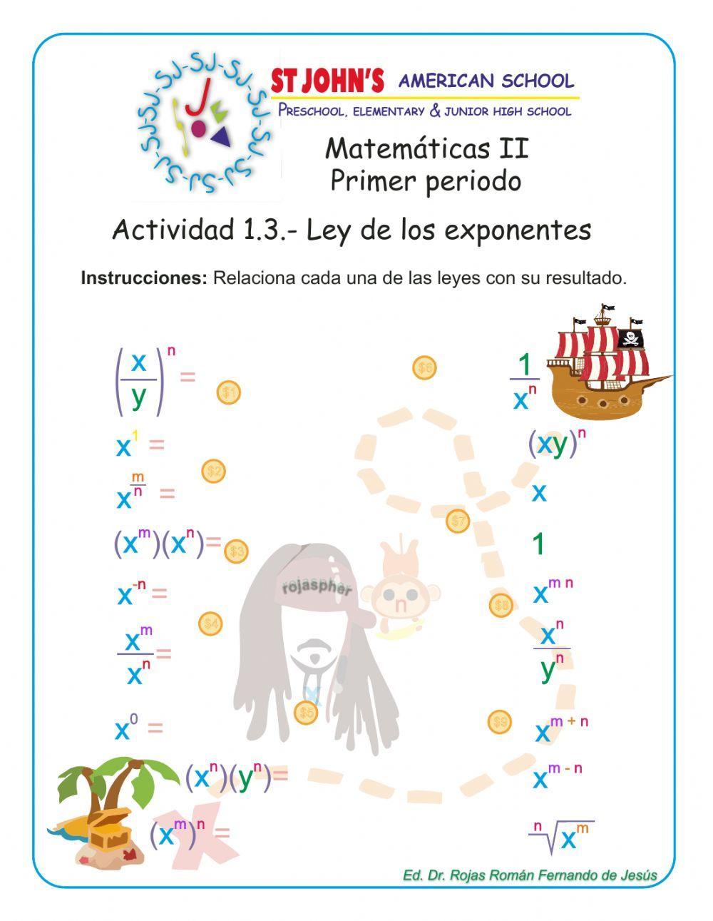 Ley de los exponentes