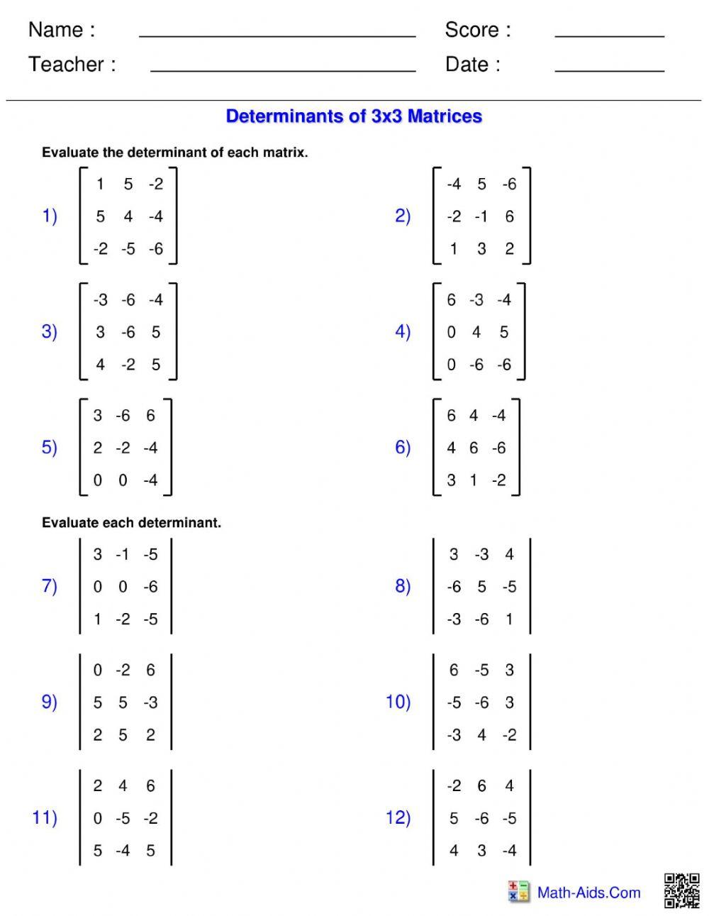 6046966 | determinant of a matrix | yazan odetalla