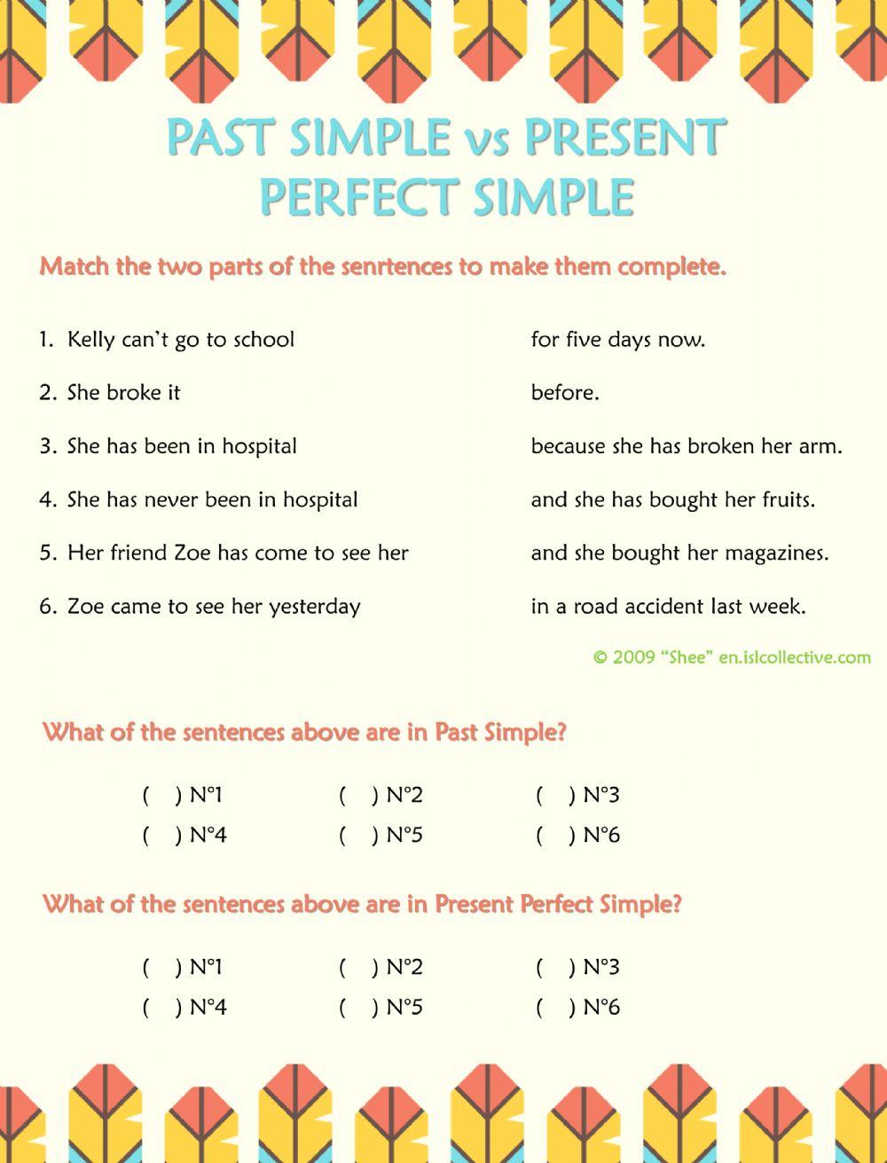 Past Simple vs Present Perfect Simple