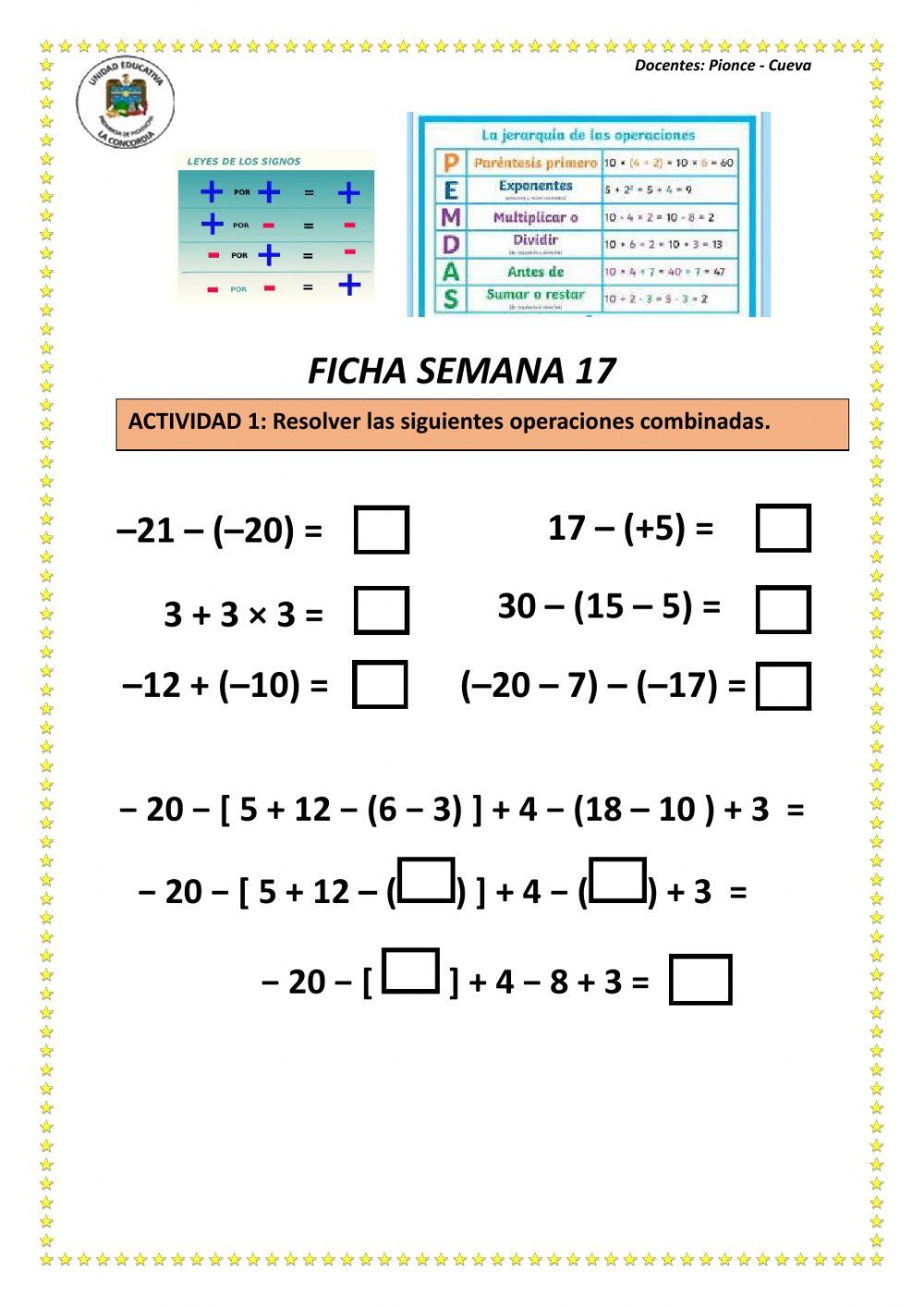 Ficha semana 17