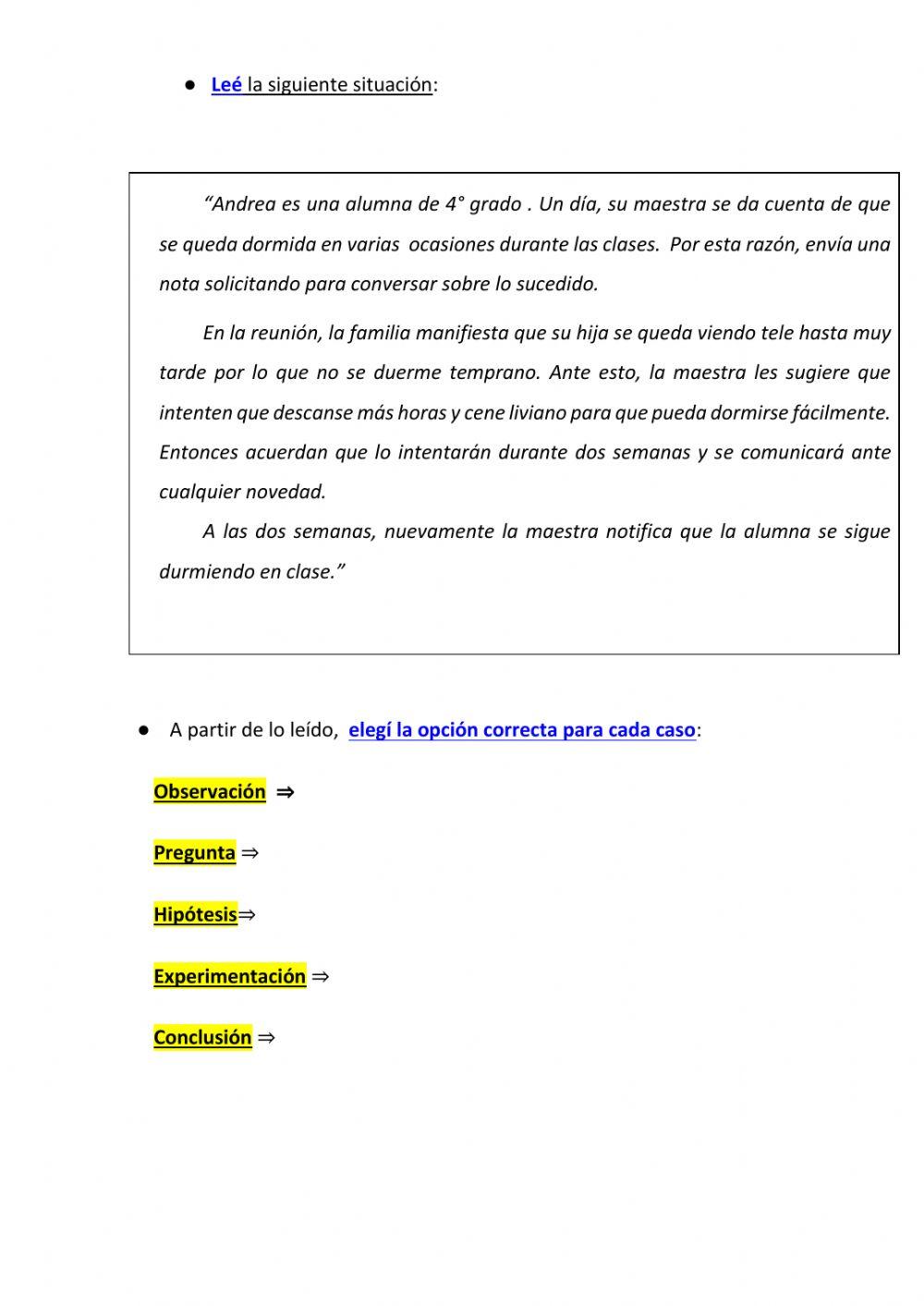 Método científico- Aplicación