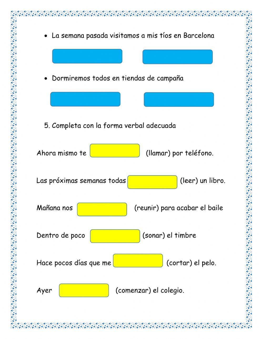 verbo y tiempos verbales