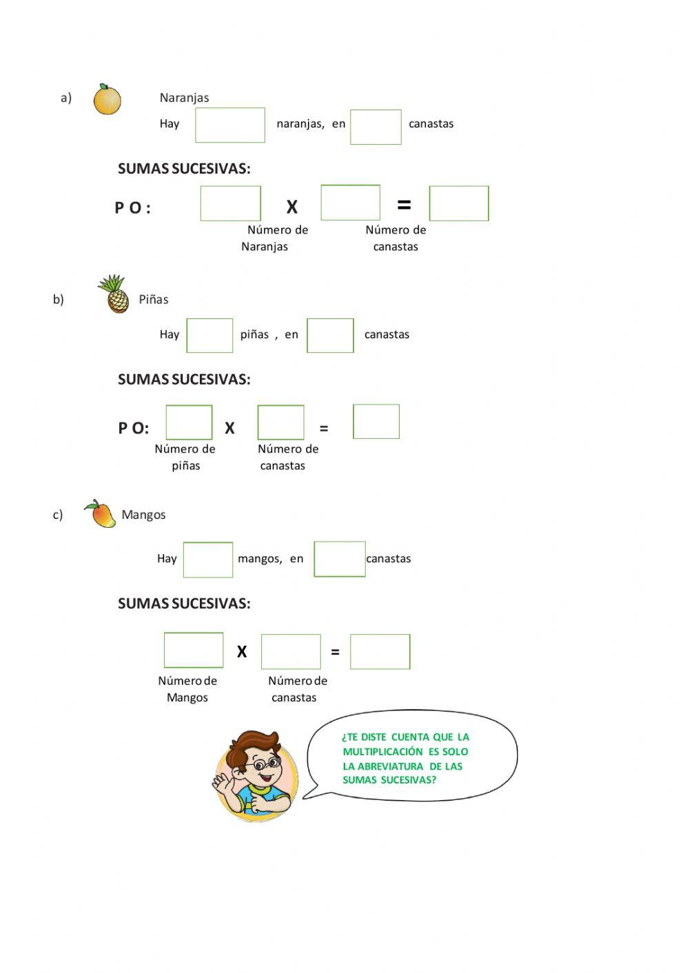 Iniciación a la multiplicación