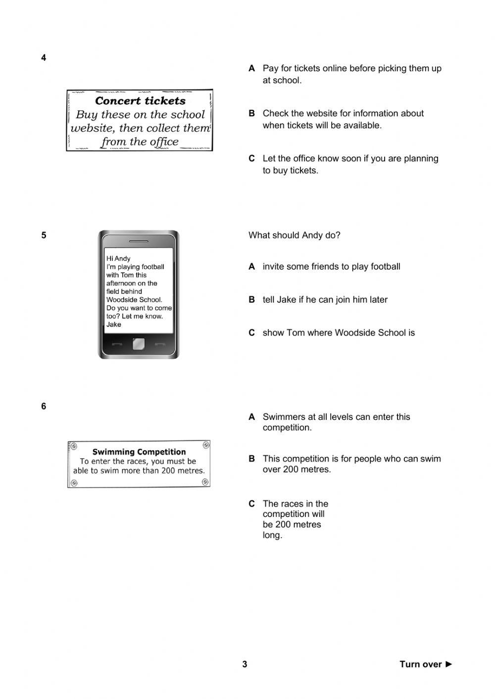 Reading a2 ket free interactive worksheets 6069138