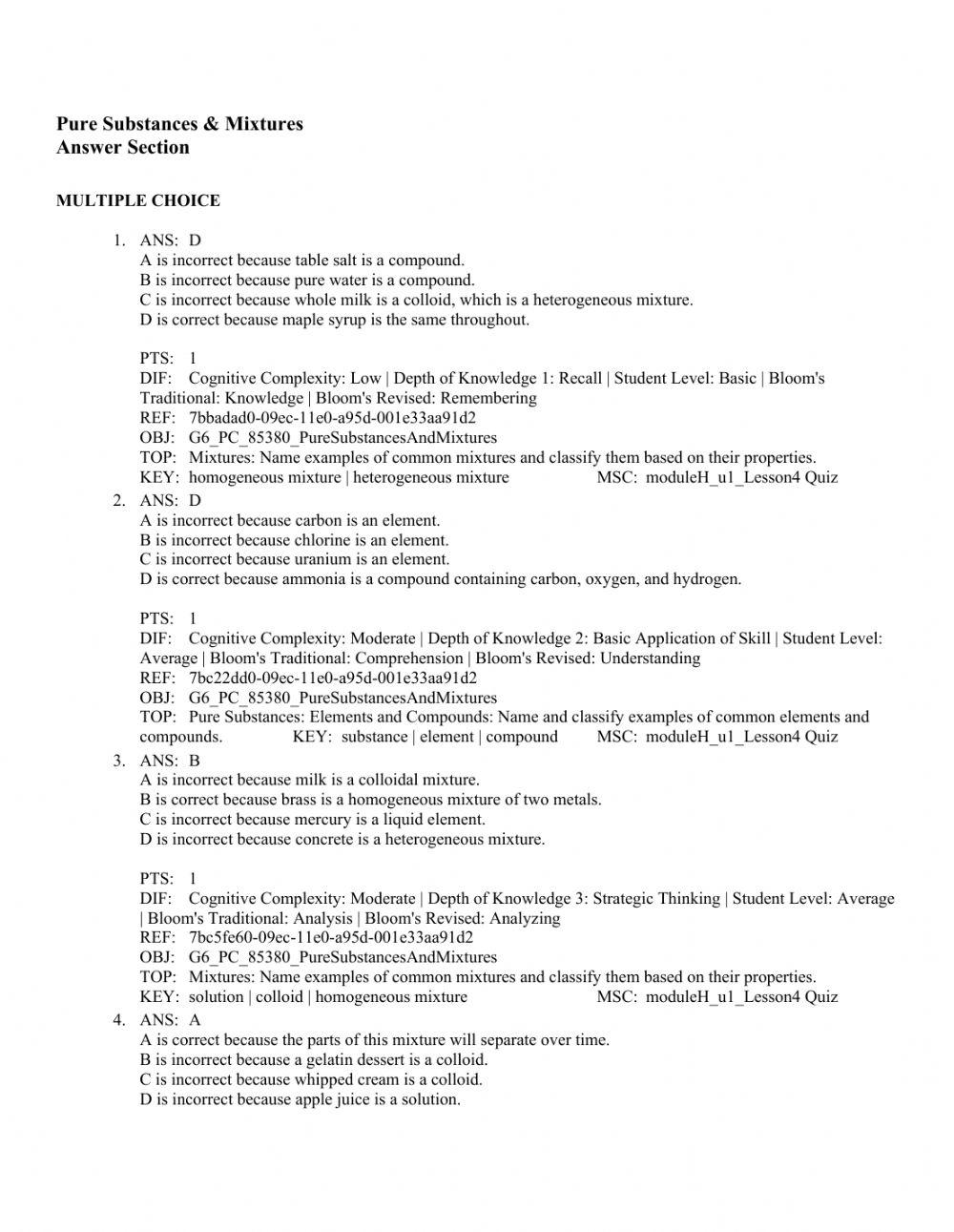 Pure Substances and Mixtures Part 2