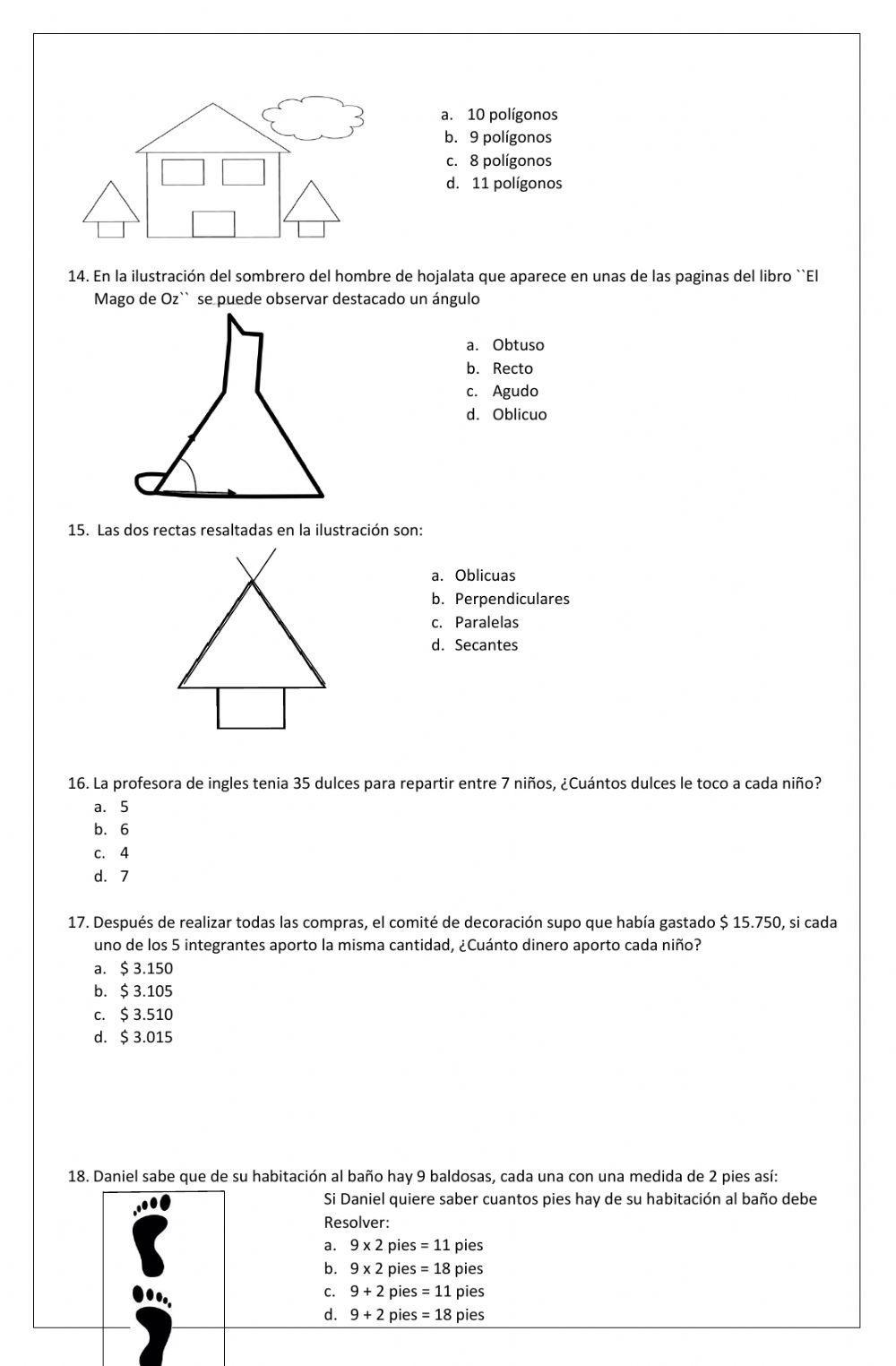 Taller evaluativo 3ro, 3 periodo