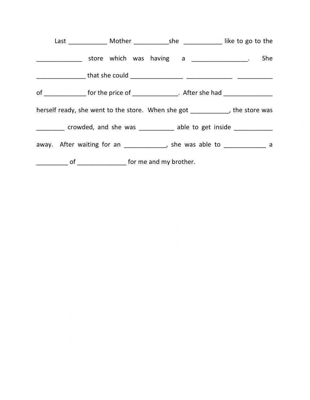 Grade 7 Homonyms Worksheet online exercise for Live Worksheets